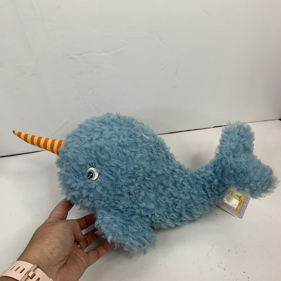 Furriends Bunnies by the Bay Wally the Narwhal Whale Plush Stuffed Animal Curly - Picture 3 of 9